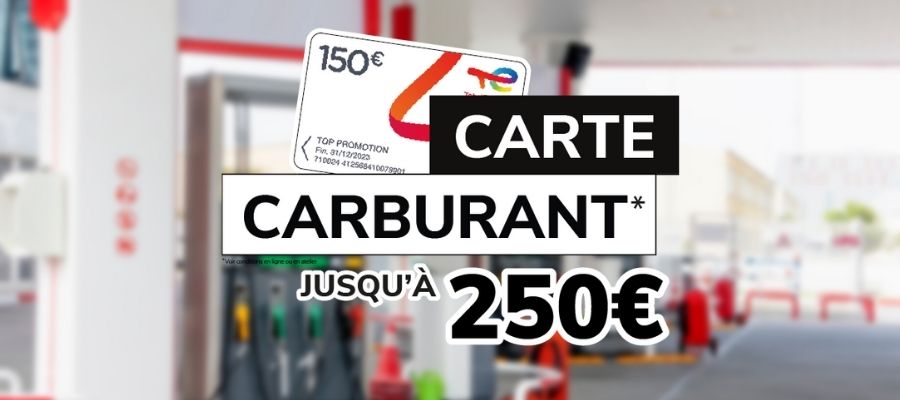 Profitez de votre carte carburant jusqu'à 250€