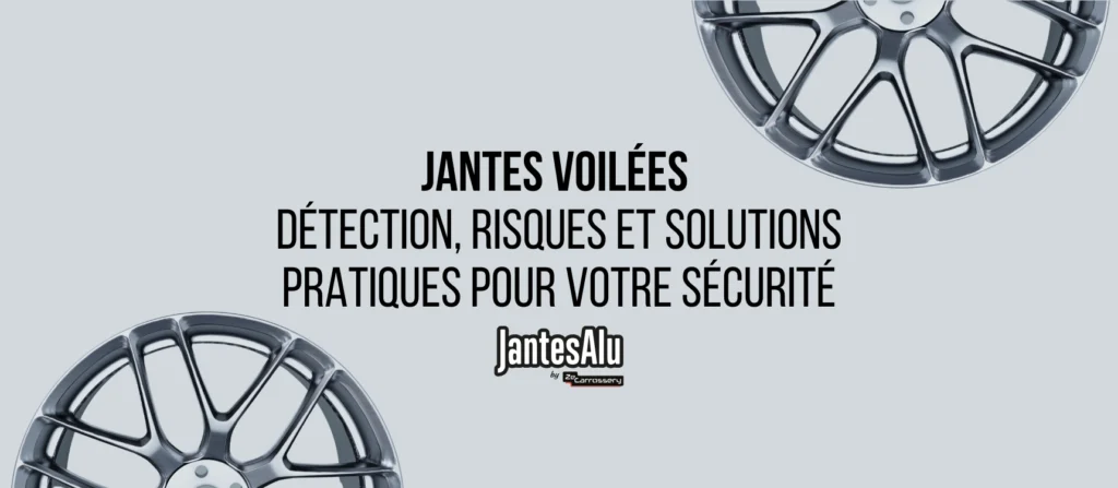 Photo de mise en avant avec des illustrations de jantes et le titre :Jantes voilées : détection