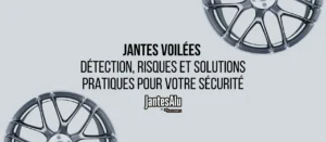 Photo de mise en avant avec des illustrations de jantes et le titre :Jantes voilées : détection